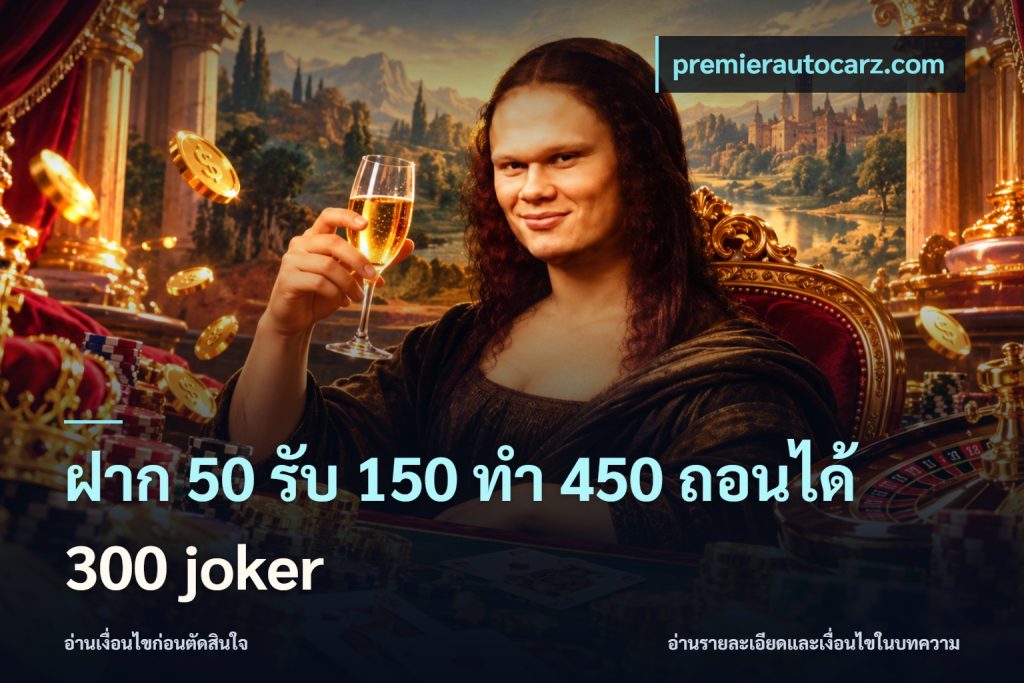 ฝาก 50 รับ 150 ทํา 450 ถอนได้ 300 joker