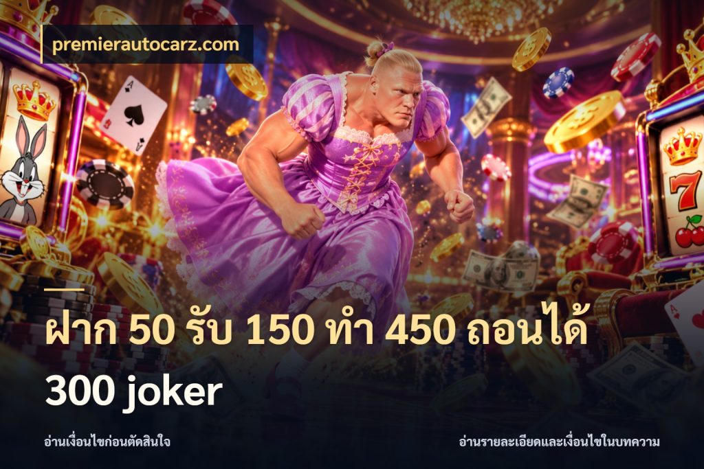 ฝาก 50 รับ 150 ทํา 450 ถอนได้ 300 joker premierautocarz.com ยอดฝากและยอดรับในมุมของคนชอบลุ้น