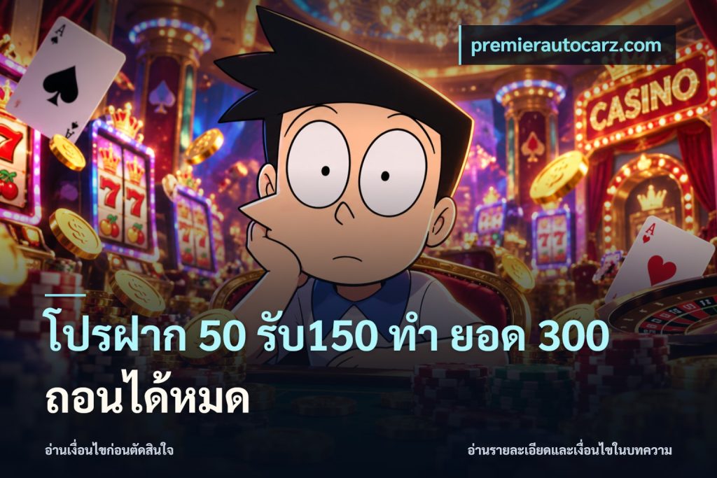โปรฝาก 50 รับ150 ทํา ยอด 300 ถอนได้หมด