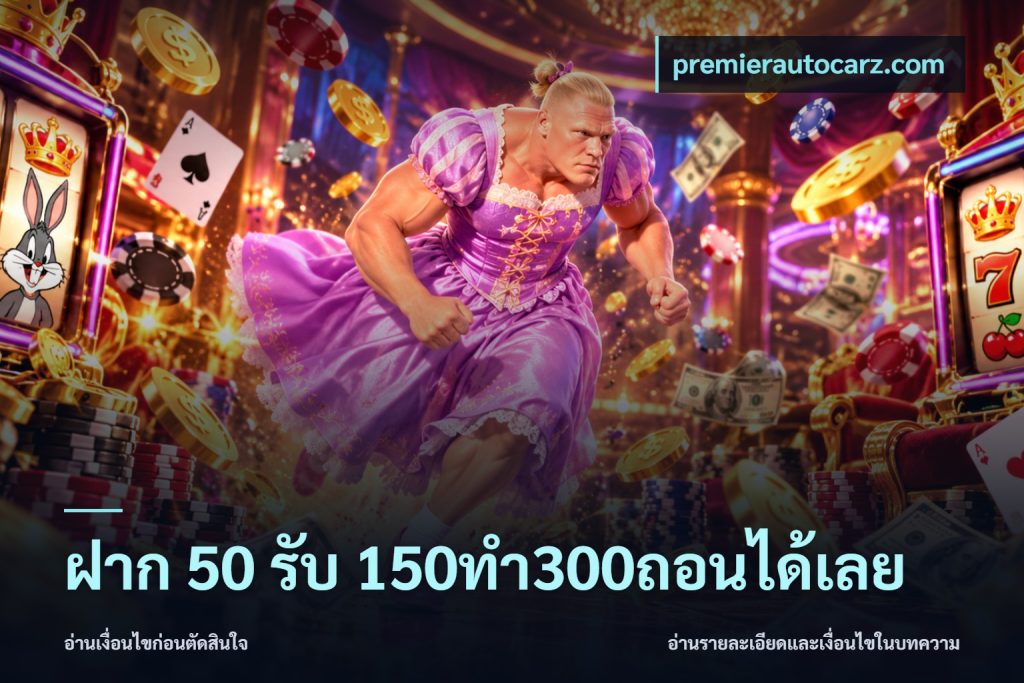 ฝาก 50 รับ 150ทำ300ถอนได้เลย