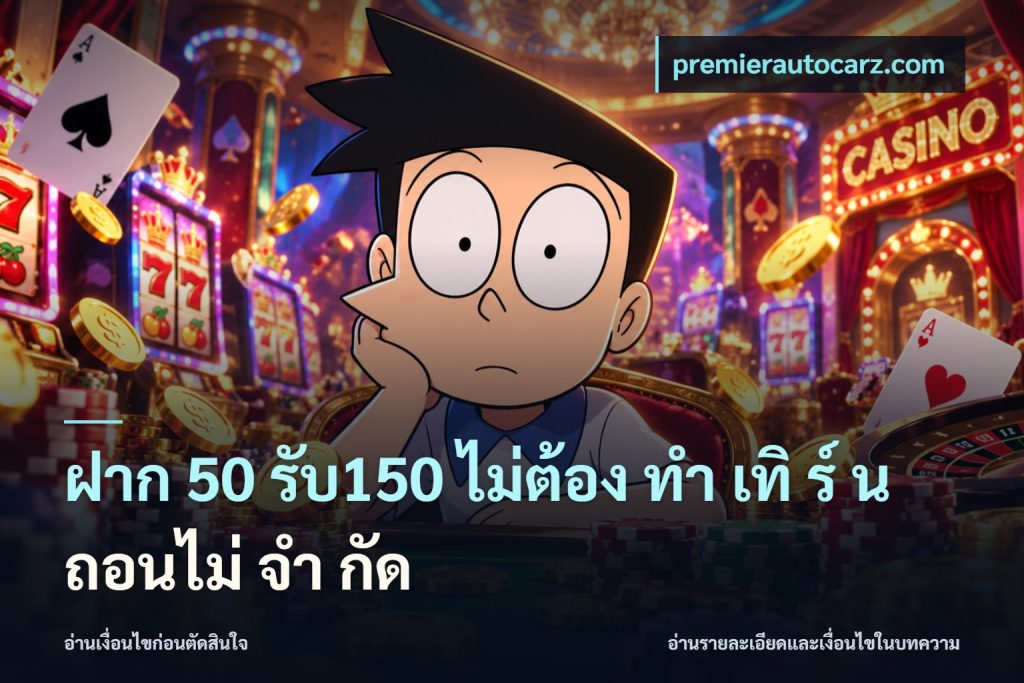 ฝาก 50 รับ150 ไม่ต้อง ทํา เทิ ร์ น ถอนไม่ จํา กัด