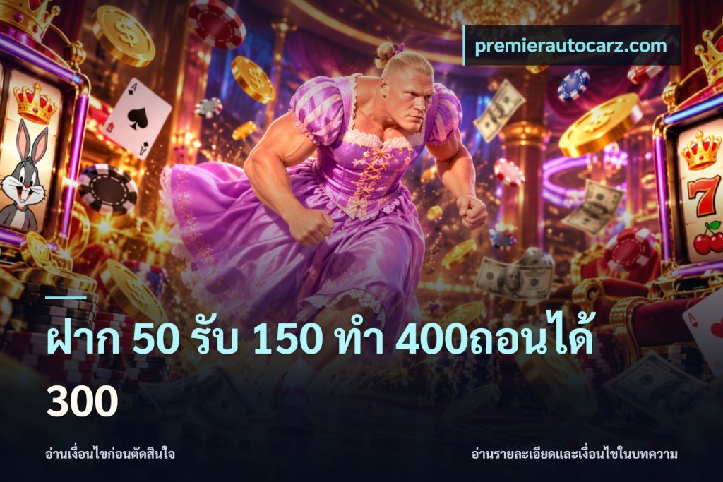 ฝาก 50 รับ 150 ทํา 400ถอนได้ 300