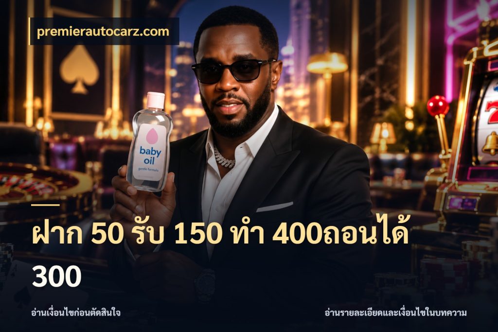 ฝาก 50 รับ 150 ทํา 400ถอนได้ 300 โปรกับเกมที่ชอบเลือกให้ตรงสไตล์ กับ premierautocarz.com