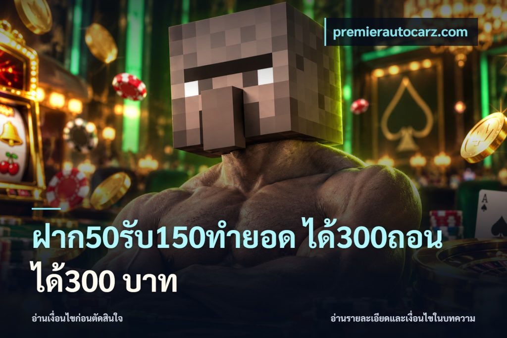 ฝาก50รับ150ทํายอด ได้300ถอนได้300 บาท