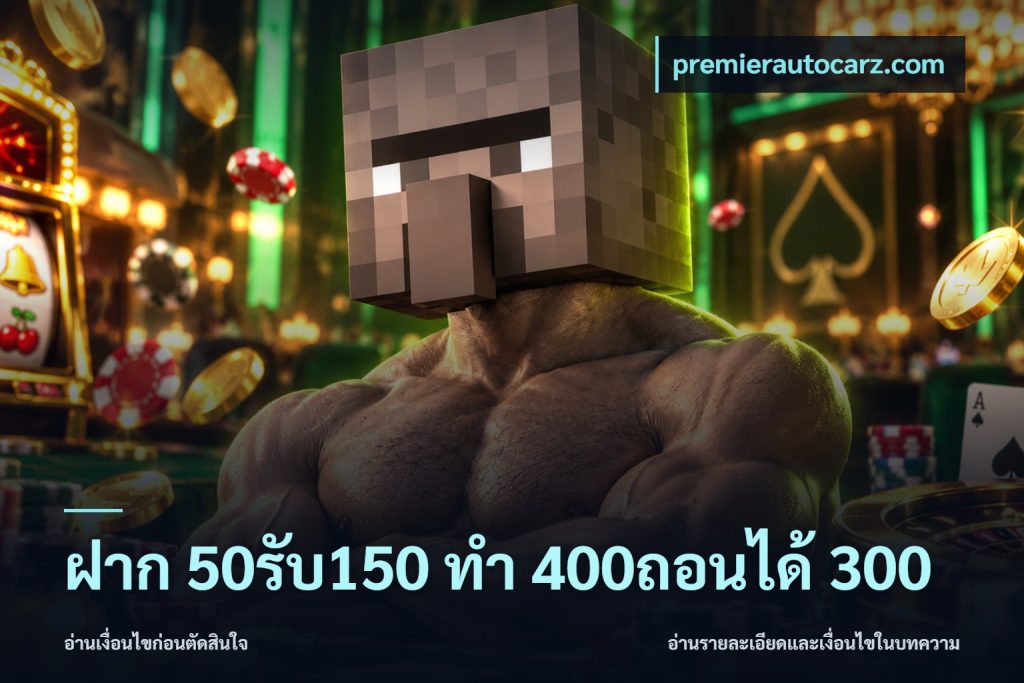 ฝาก 50รับ150 ทํา 400ถอนได้ 300