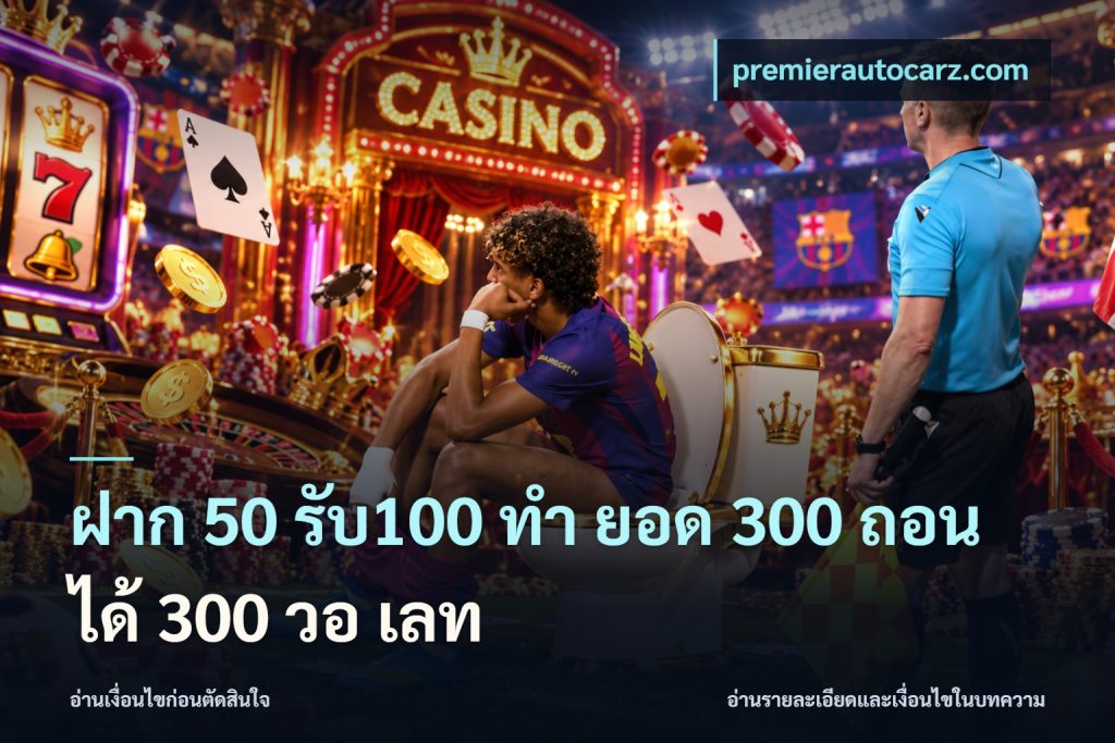 ฝาก 50 รับ100 ทํา ยอด 300 ถอนได้ 300 วอ เลท