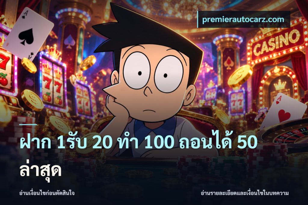 ฝาก 1รับ 20 ทำ 100 ถอนได้ 50 ล่าสุด