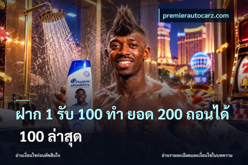 ฝาก 1 รับ 100 ทํา ยอด 200 ถอนได้ 100 ล่าสุด