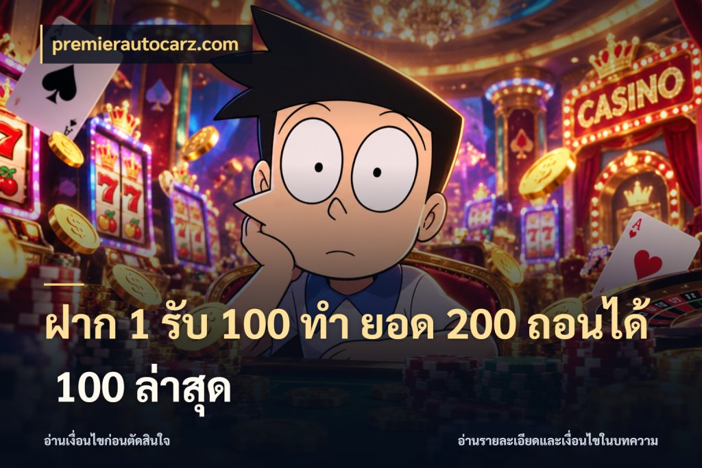 ฝาก 1 รับ 100 ทํา ยอด 200 ถอนได้ 100 ล่าสุด สนุกกับตัวเลือกโปรในสไตล์ของคุณ กับ premierautocarz.com