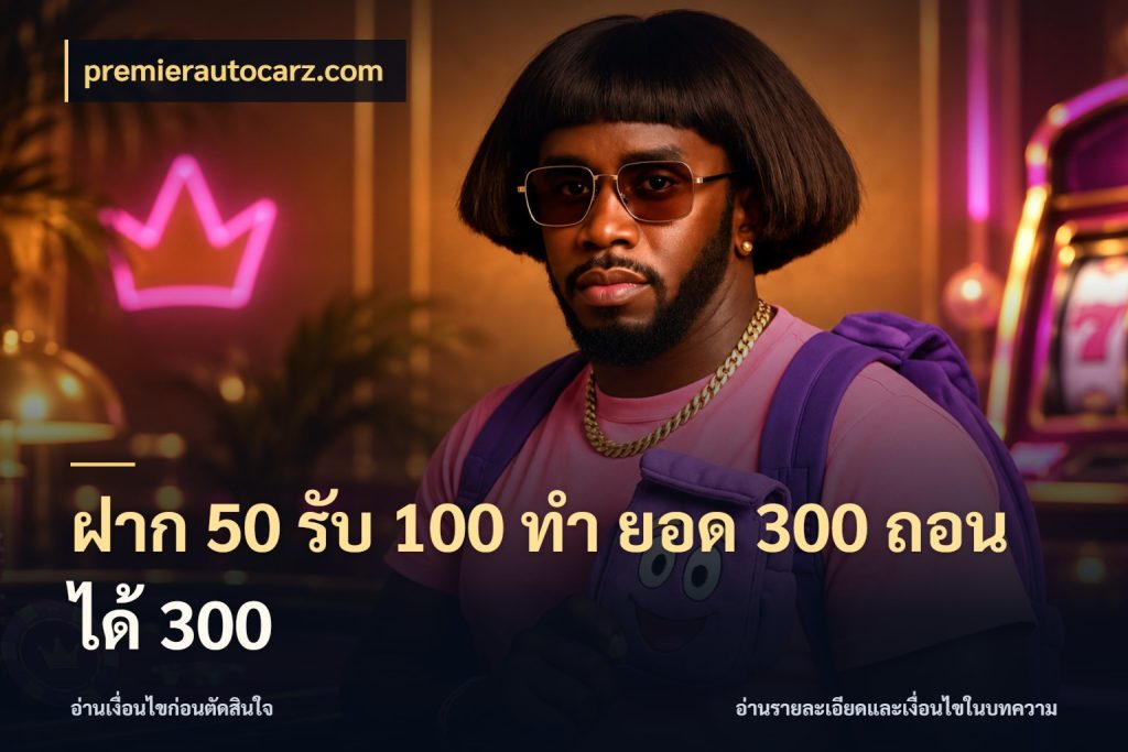 ฝาก 50 รับ 100 ทํา ยอด 300 ถอนได้ 300 premierautocarz.com สีสันของโปรฝากและยอดรับ