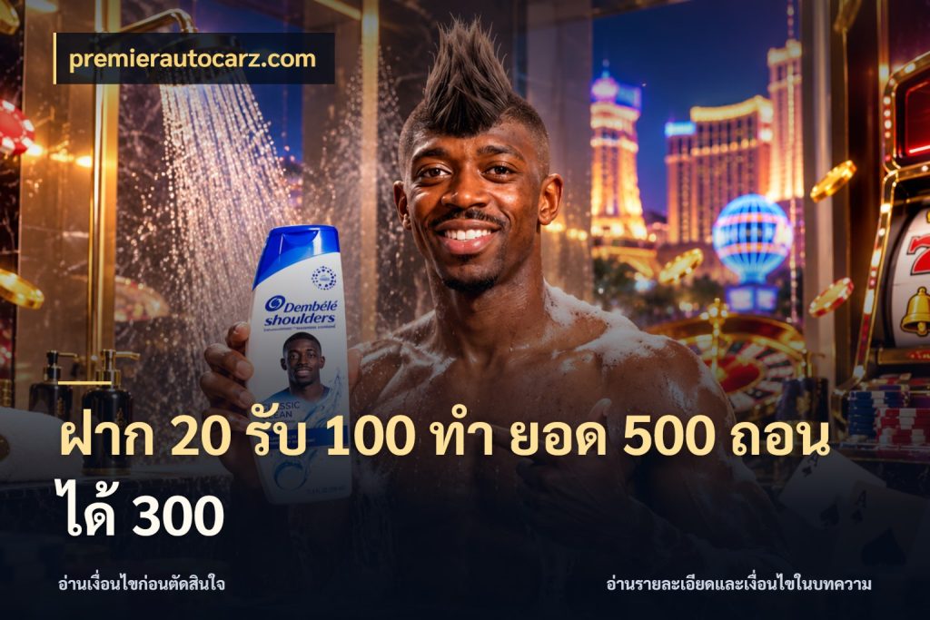 ฝาก 20 รับ 100 ทํา ยอด 500 ถอนได้ 300 โปรกับเกมที่ชอบเลือกให้ตรงสไตล์ สไตล์ premierautocarz.com