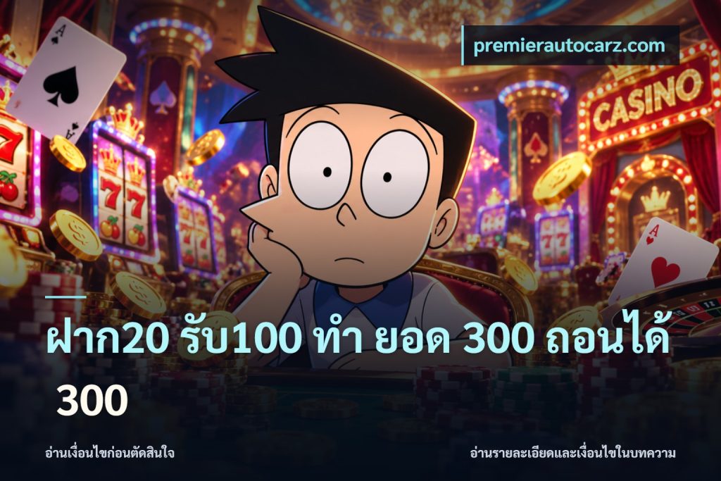 ฝาก20 รับ100 ทํา ยอด 300 ถอนได้ 300