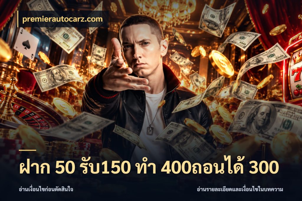 ฝาก 50 รับ150 ทํา 400ถอนได้ 300 สีสันของโปรฝากและยอดรับ ในมุม premierautocarz.com